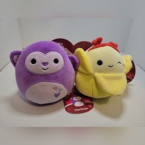 Jazwares OG Squishmallow 5" HARTMAN and JUNIE  2-Pack Valentines PLUSH *NEW*